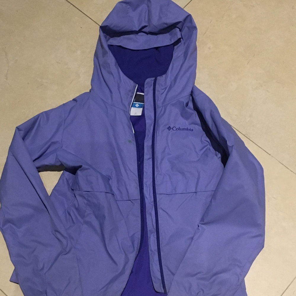Columbia, violet, raincoat